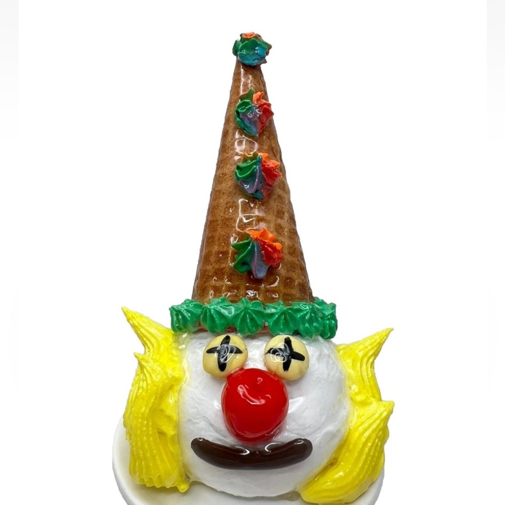 Clown Cone ice cream cone Handmade Resin Art